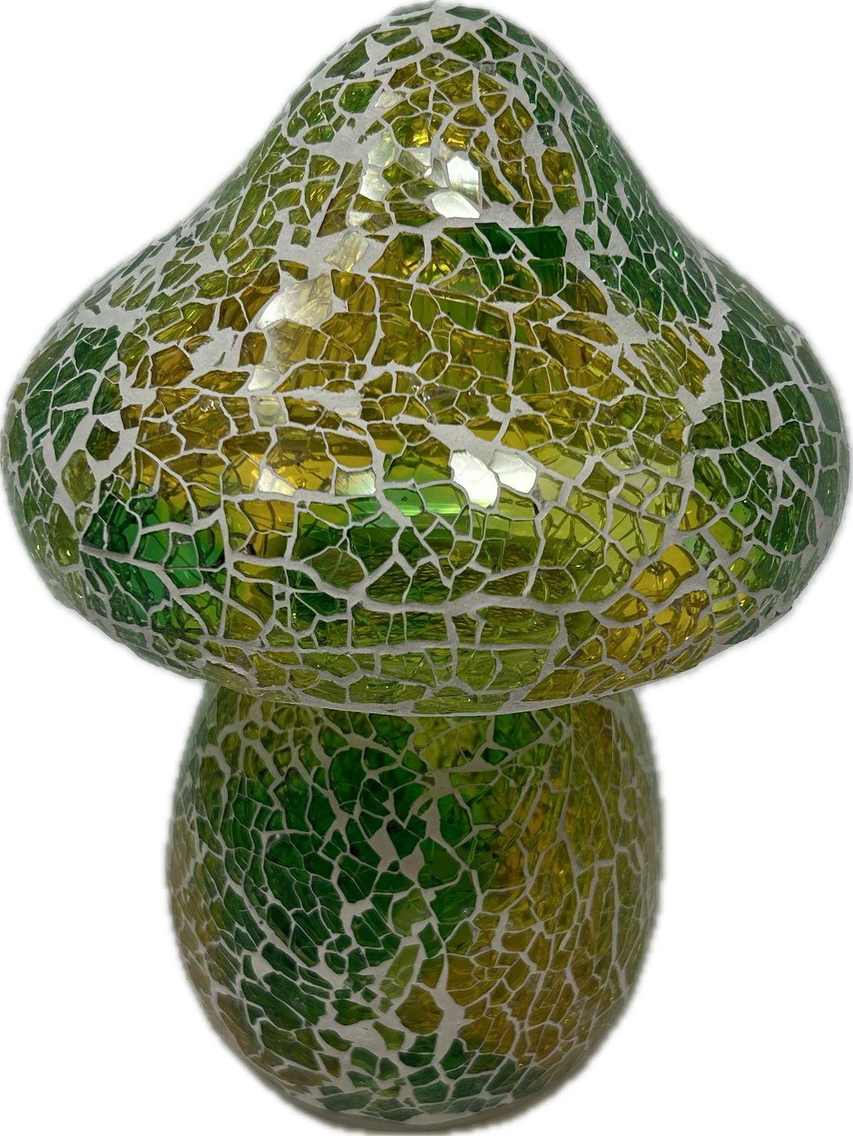 B/O Lighted Mosaic Glass Mushroom