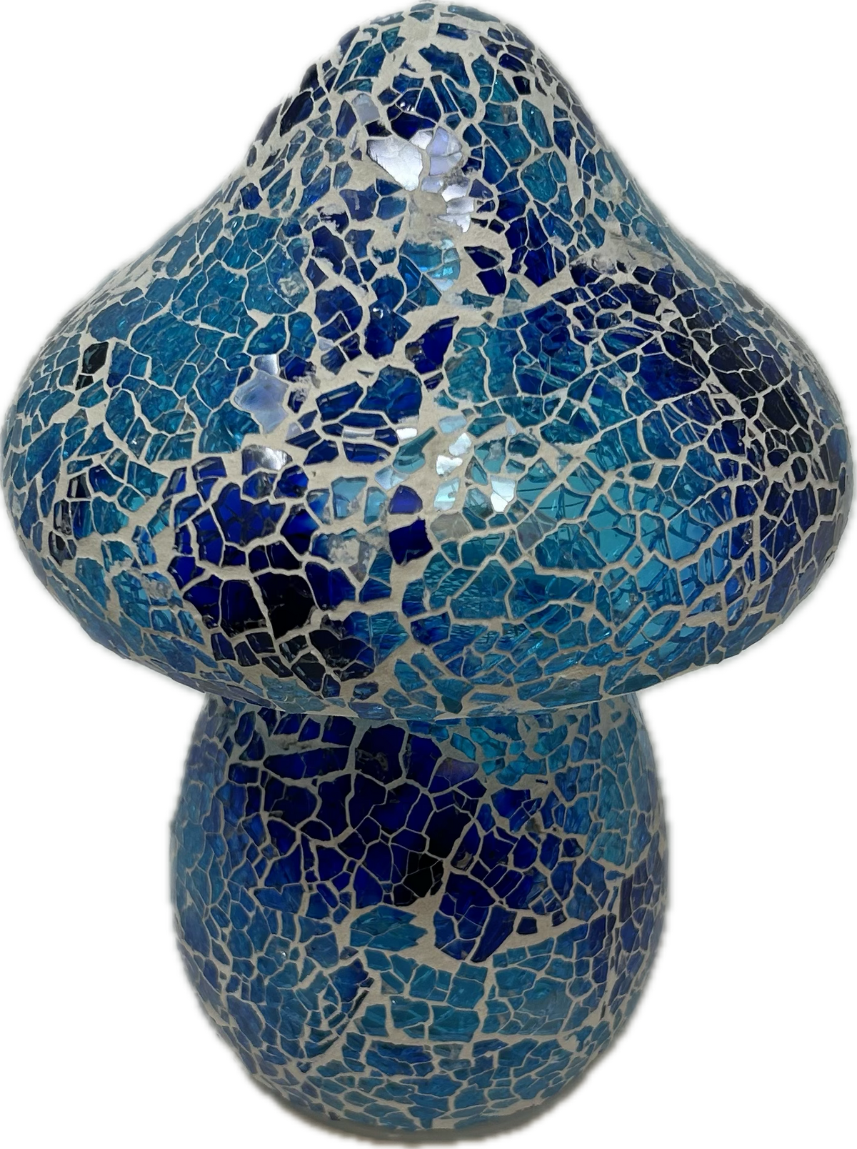 B/O Lighted Mosaic Glass Mushroom