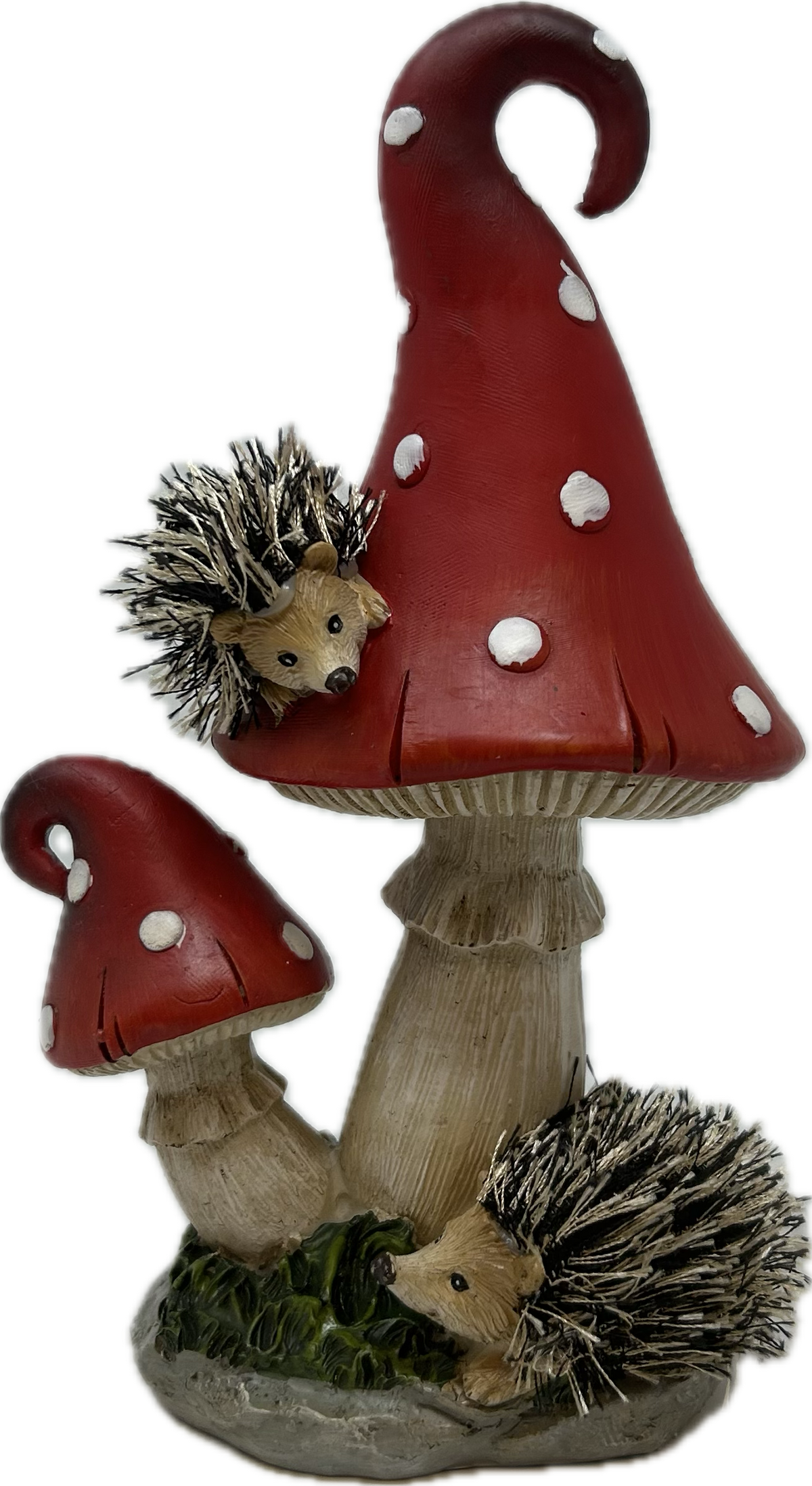 Resin Hedgehog w/ Mushroom Figurine