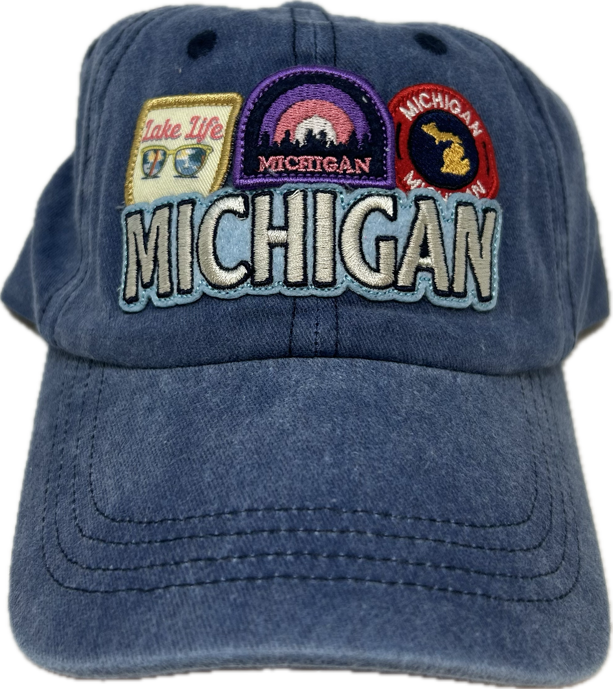 Blue Ball Cap w/Patches