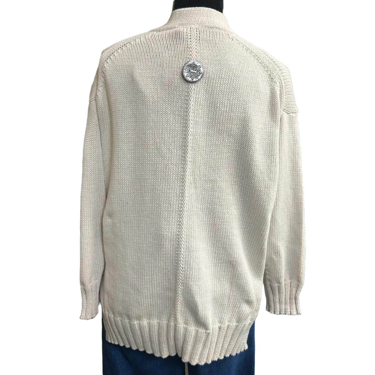 Cardigan Hand-loomed Cotton w/ Upcycled O/S