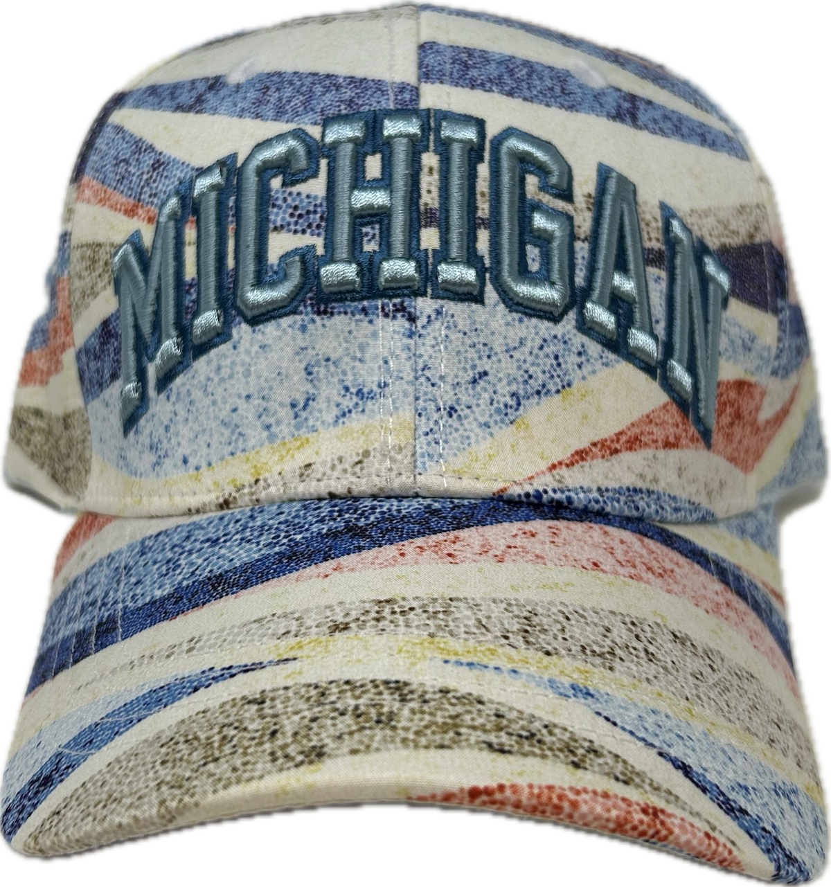 Michigan Embroidered Beachy Ball Cap