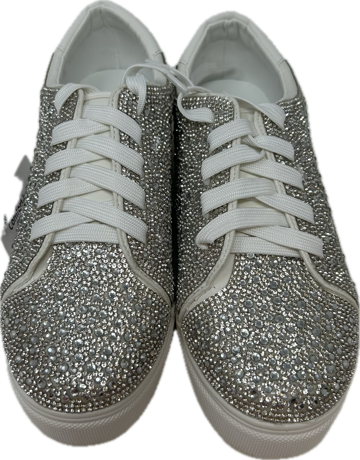 White Bedazzled Tennis Shoe