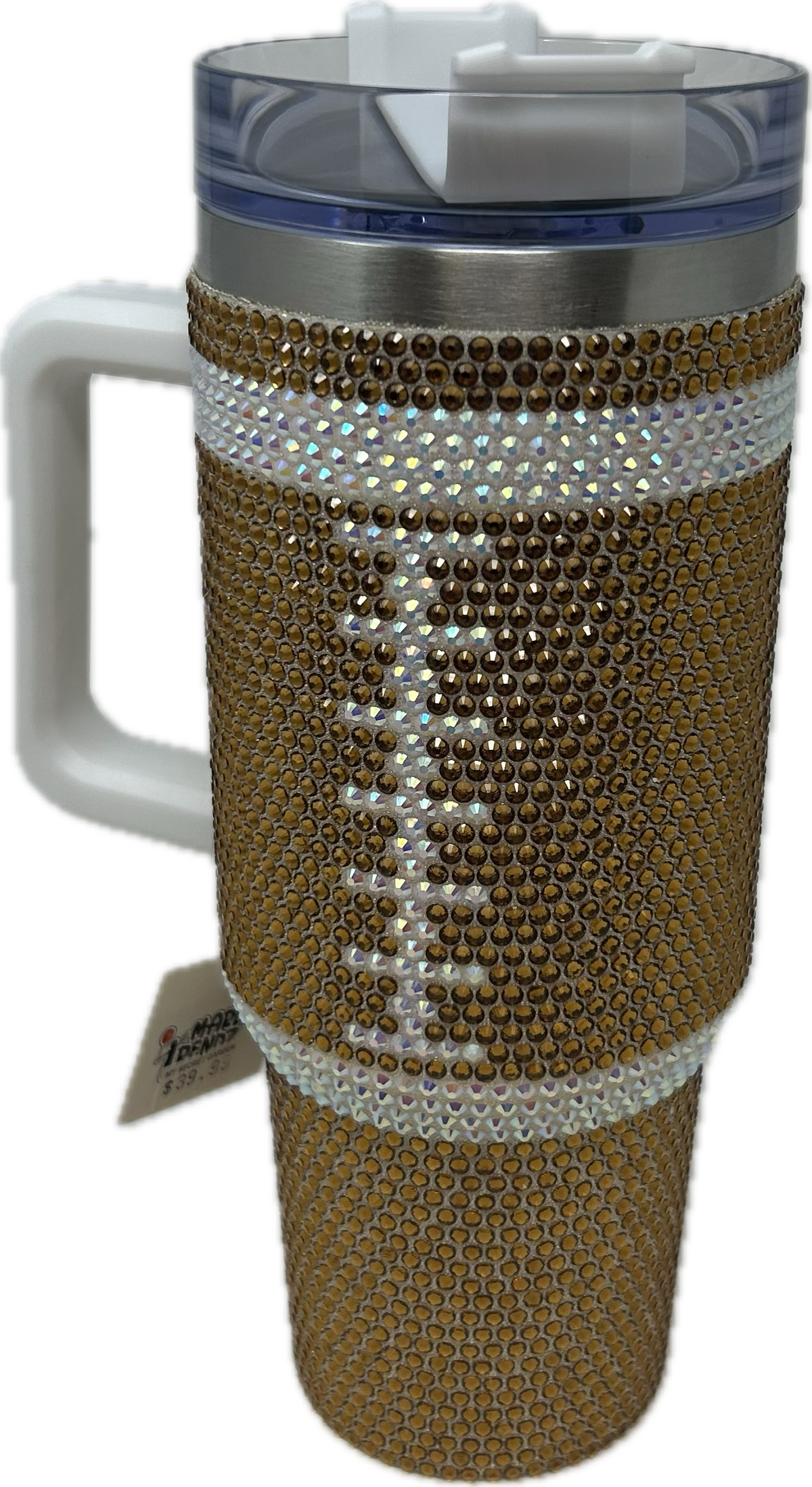 40 oz. Football Bling Tumbler