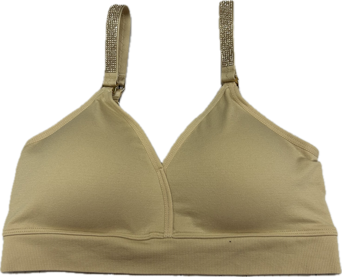 Nude Plunge Bra/Petite Clear Crystals