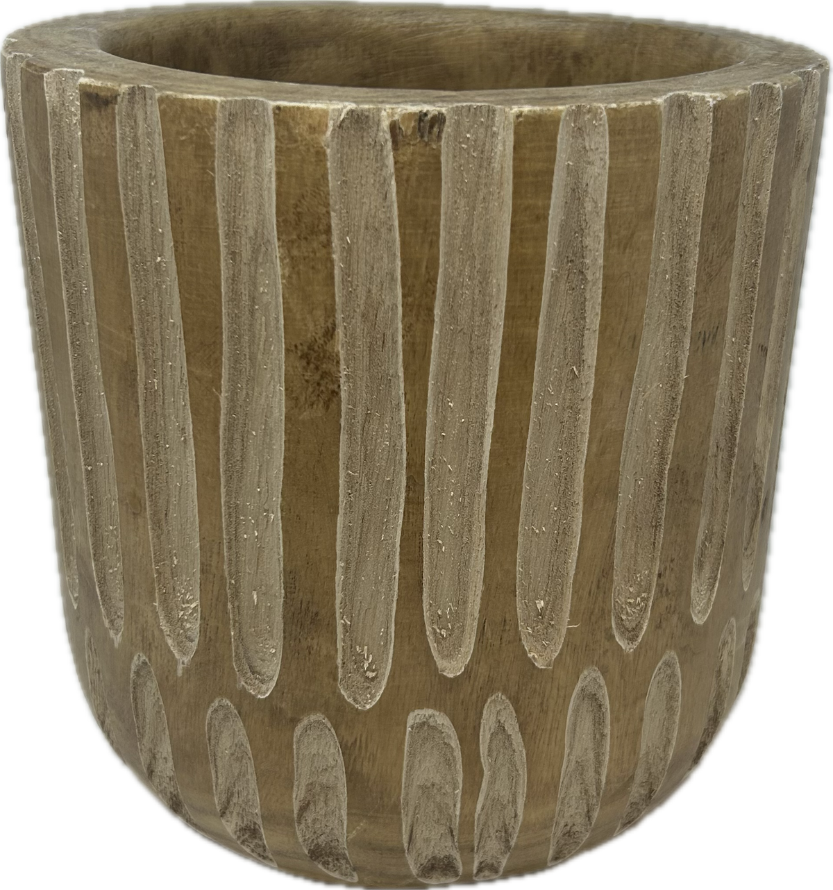 8&quot; Carved Wood Planter