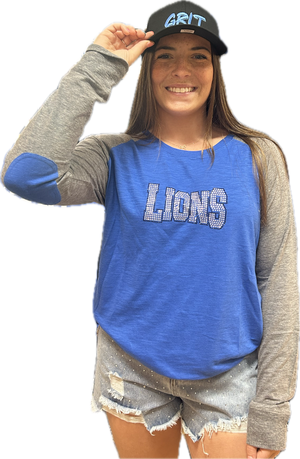 Lion&#39;s Sparkle Embossed Long Sleeve T-Shirt