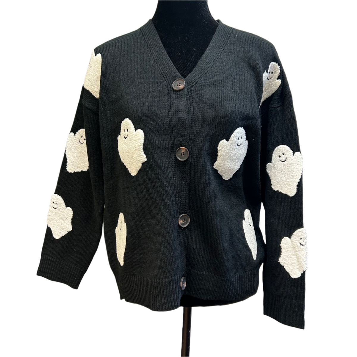 Knit 3D Gloria the Ghost Cardigan