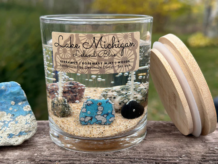 Lake Michigan Leland Blue Gel Candle