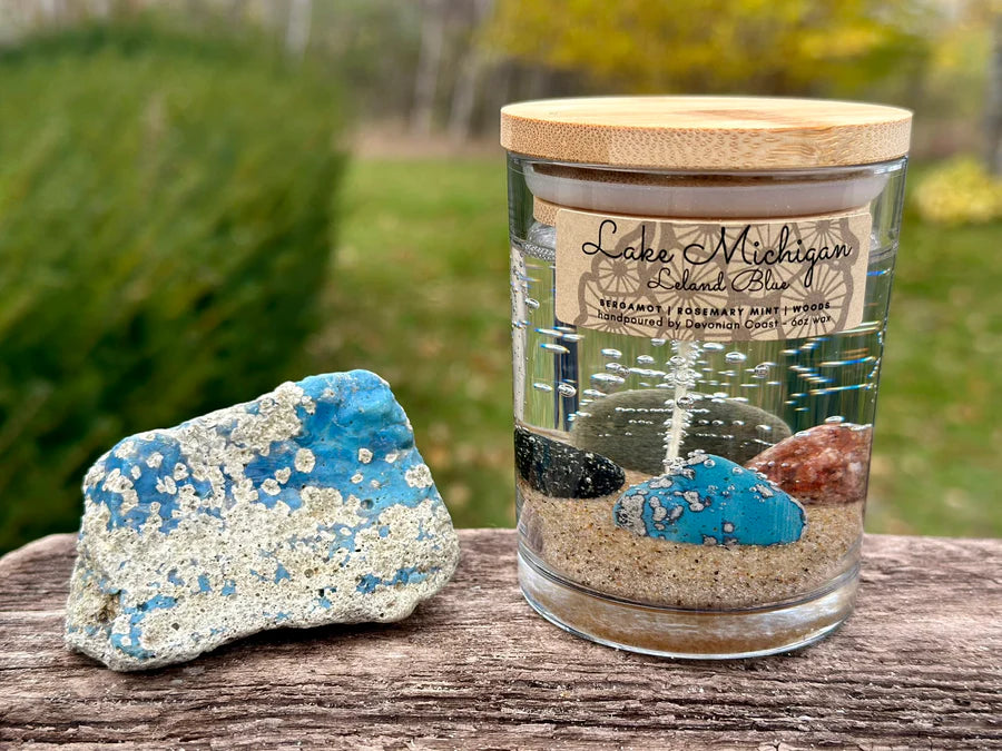 Lake Michigan Leland Blue Gel Candle