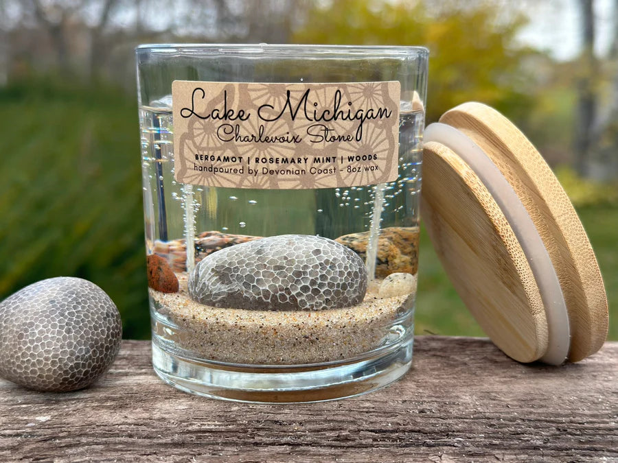 Lake Michigan Charlevoix Stone Gel Candle