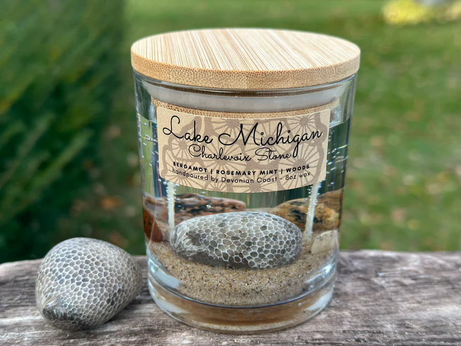 Lake Michigan Charlevoix Stone Gel Candle