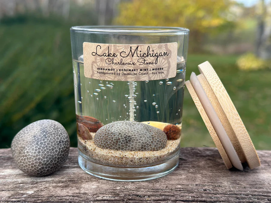 Lake Michigan Charlevoix Stone Gel Candle