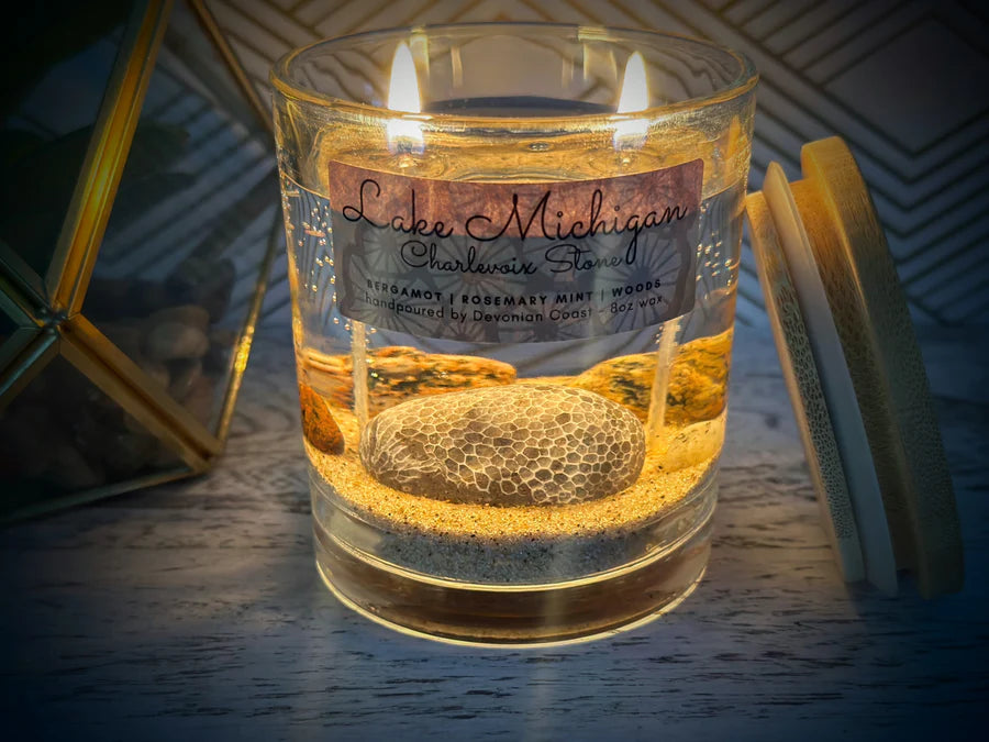 Lake Michigan Charlevoix Stone Gel Candle