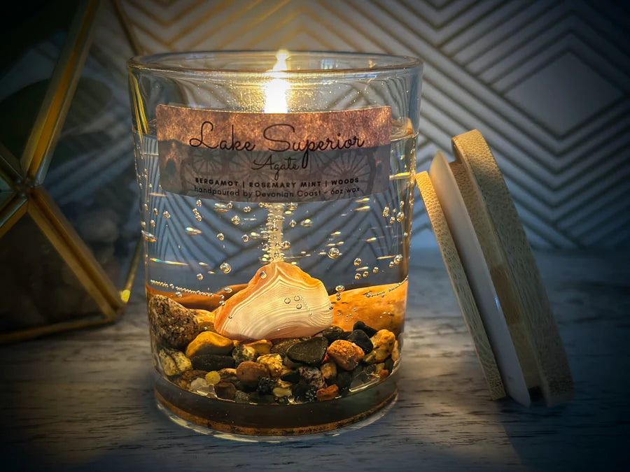 Lake Superior Agate Gel Candle