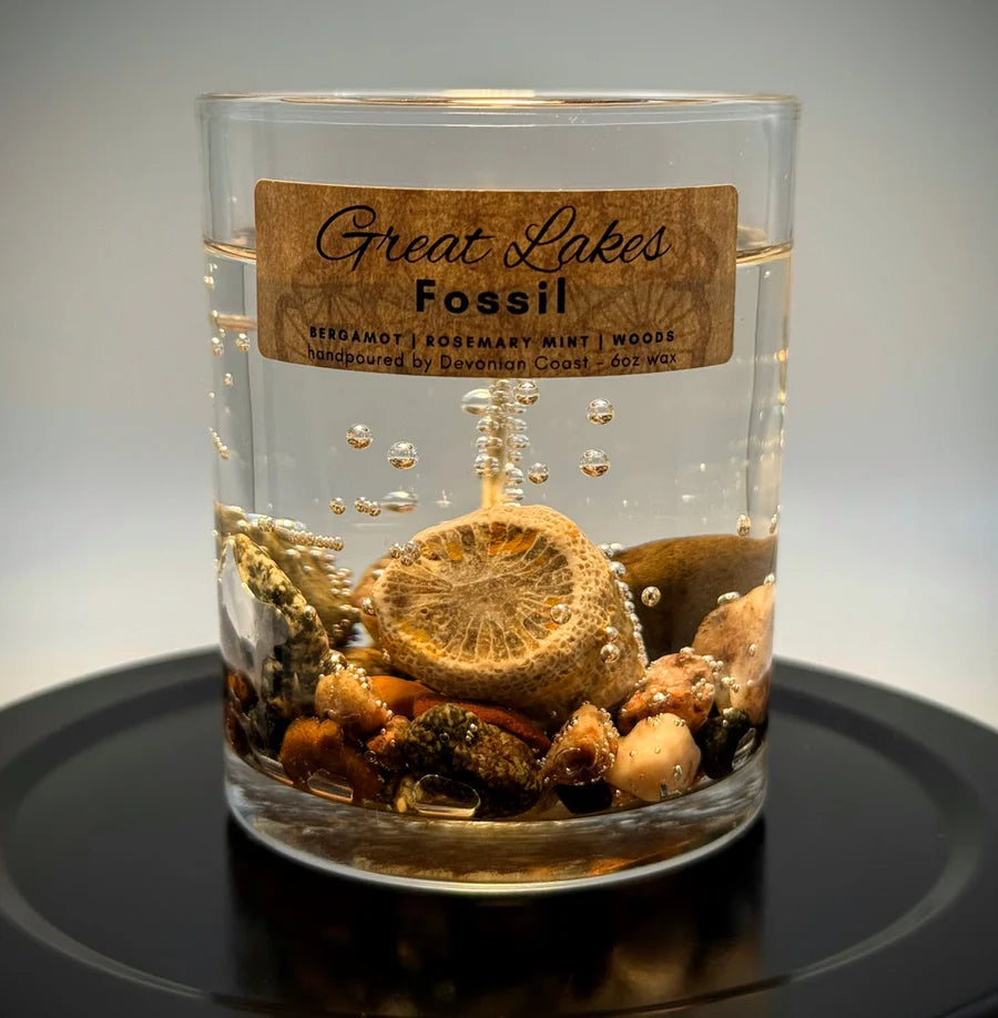 Great Lakes Fossil Gel Candle