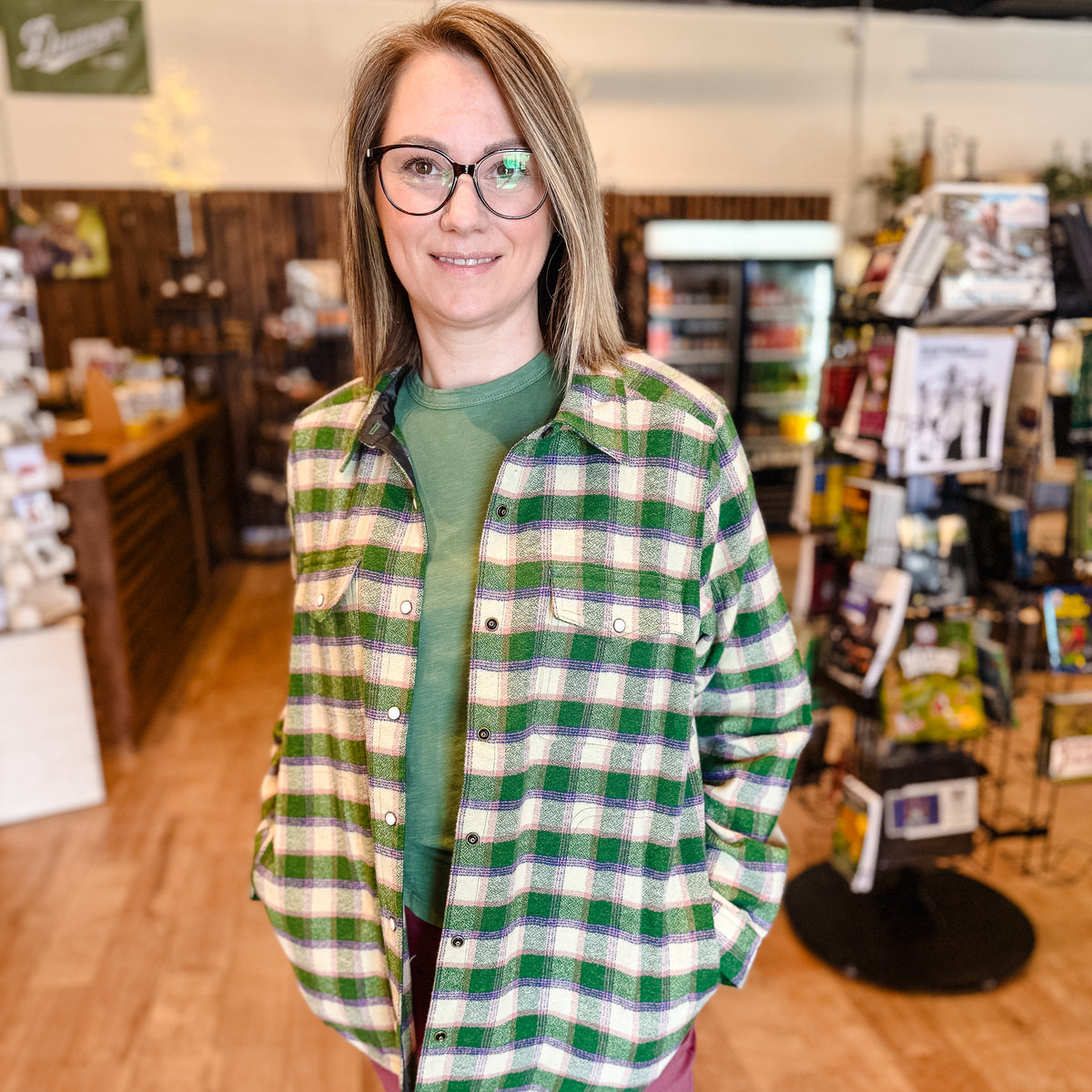 Women Folk Yeah Shirt Jacket - Barley