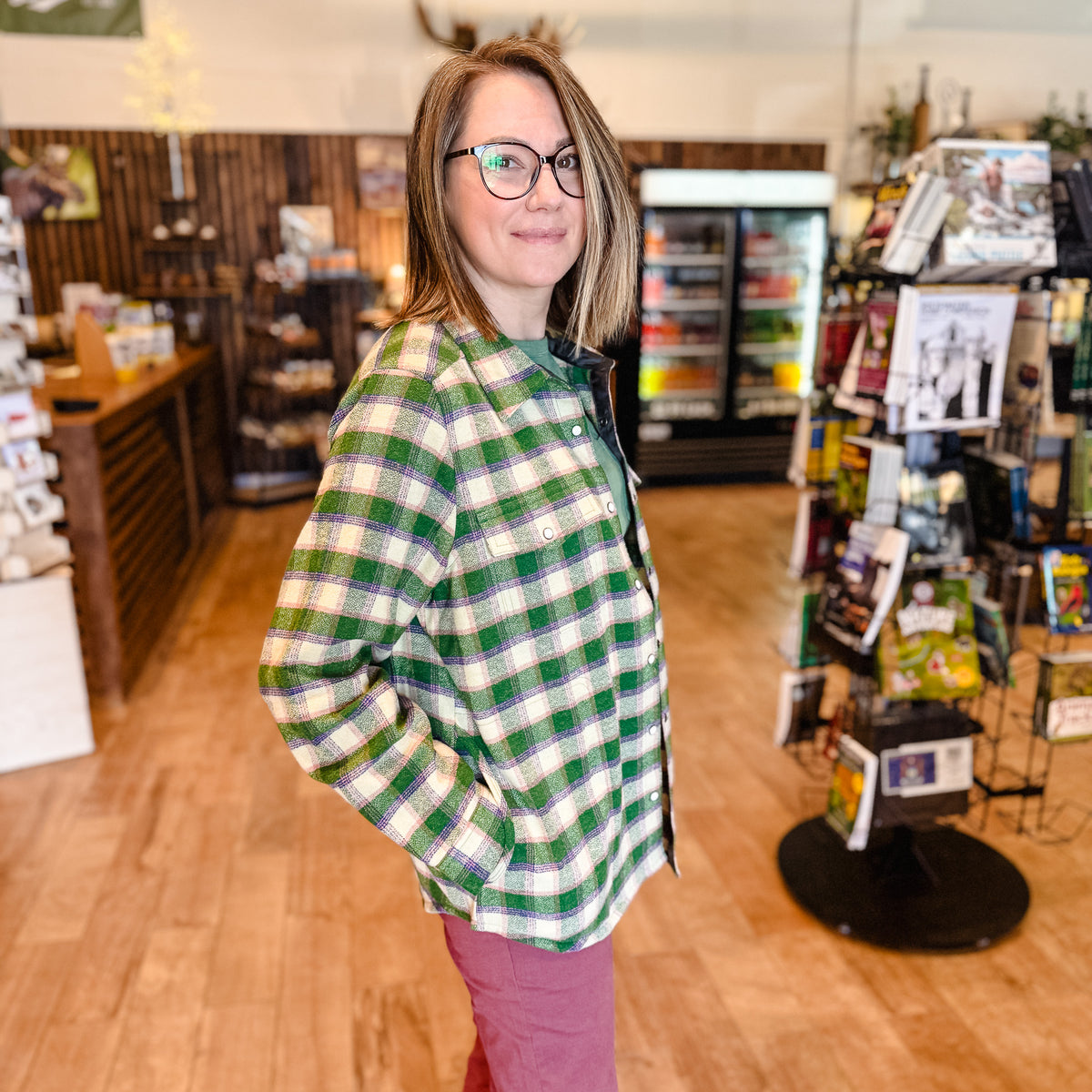 Women Folk Yeah Shirt Jacket - Barley