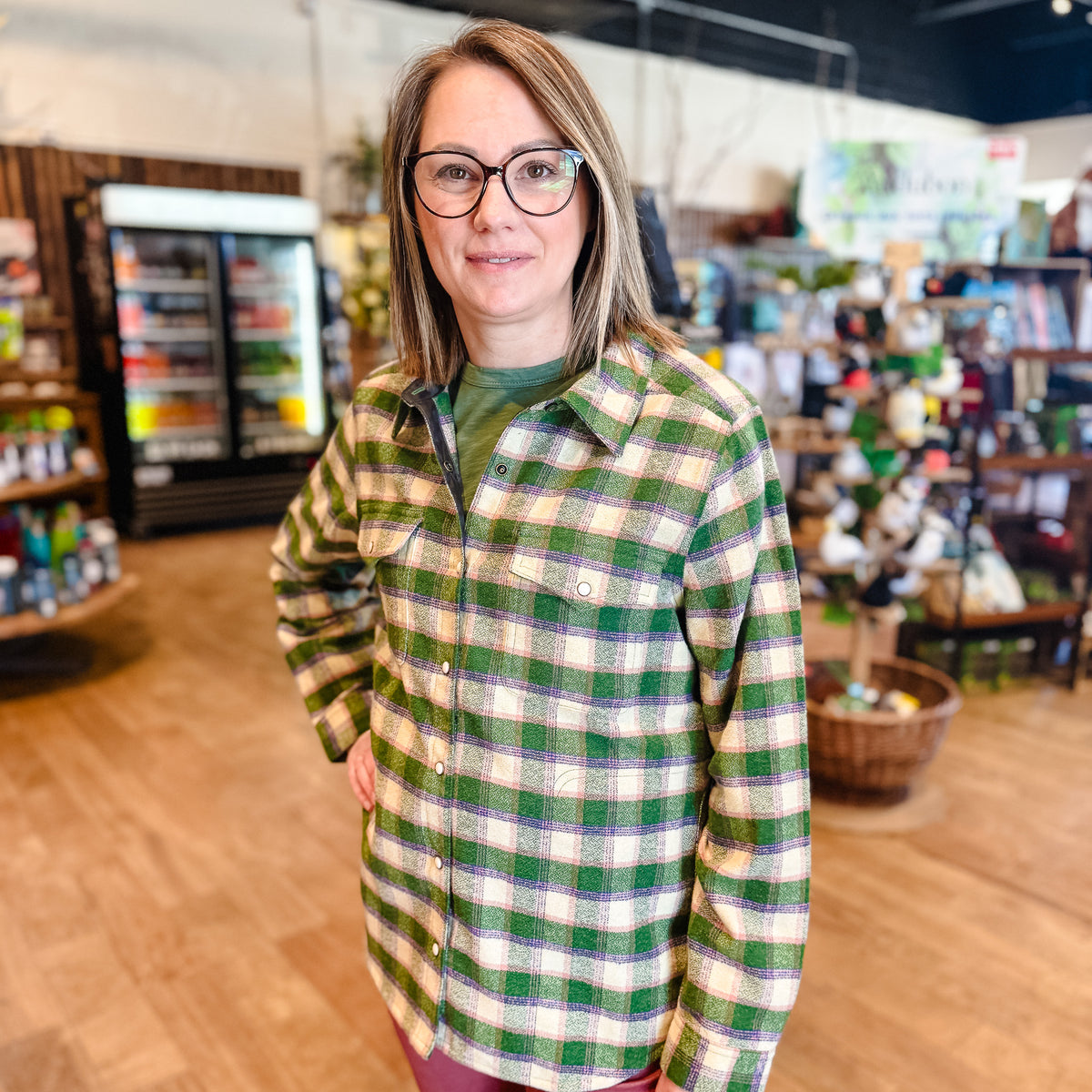 Women Folk Yeah Shirt Jacket - Barley