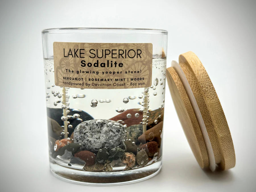 Lake Superior Sodalite Gel Candle