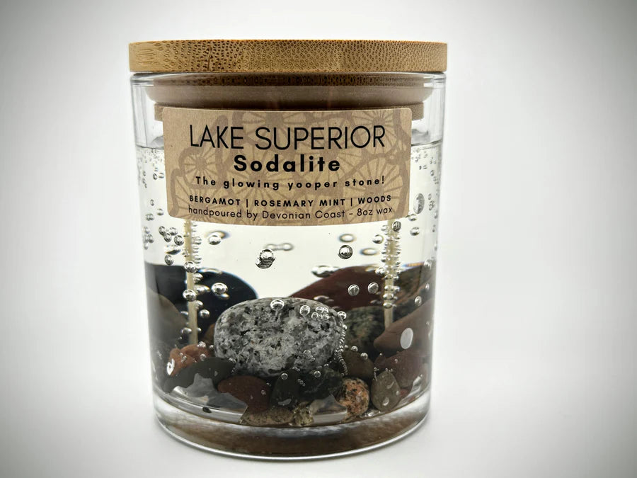 Lake Superior Sodalite Gel Candle