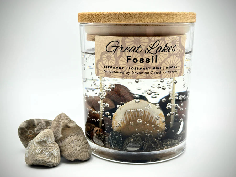 Great Lakes Fossil Gel Candle