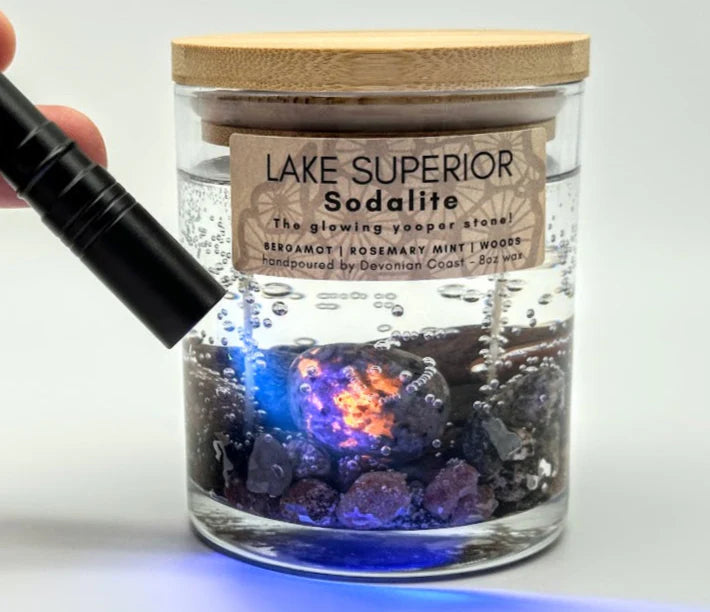 Lake Superior Sodalite Gel Candle