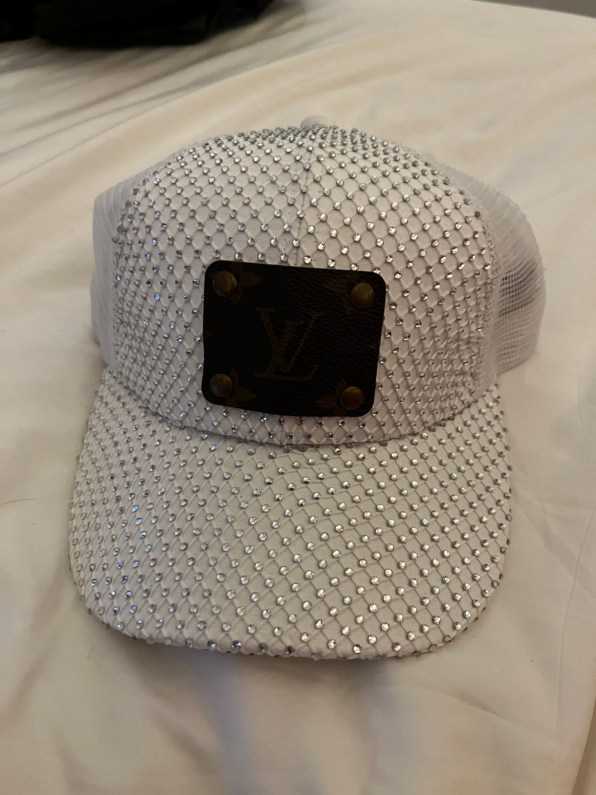 Louis Vuitton, Accessories, Louis Vuitton Baseball Cap White Beige  Leather
