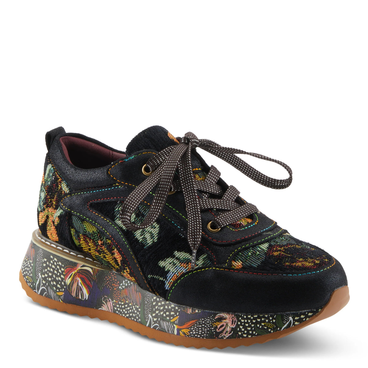 L&#39;artiste Black Multi Sneakers