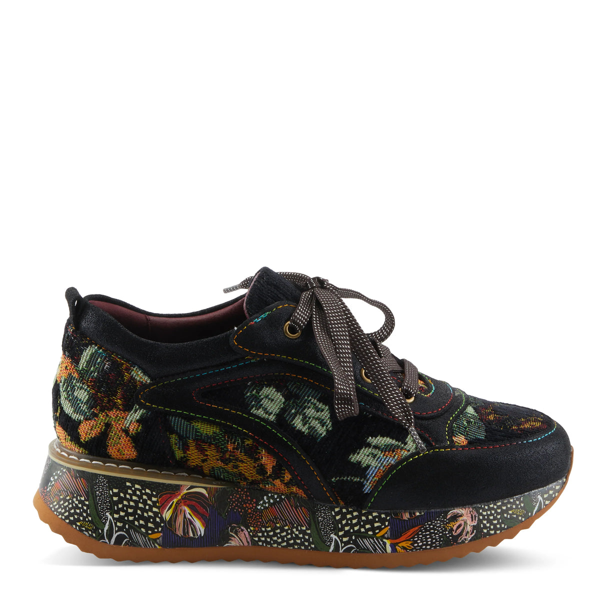 L&#39;artiste Black Multi Sneakers