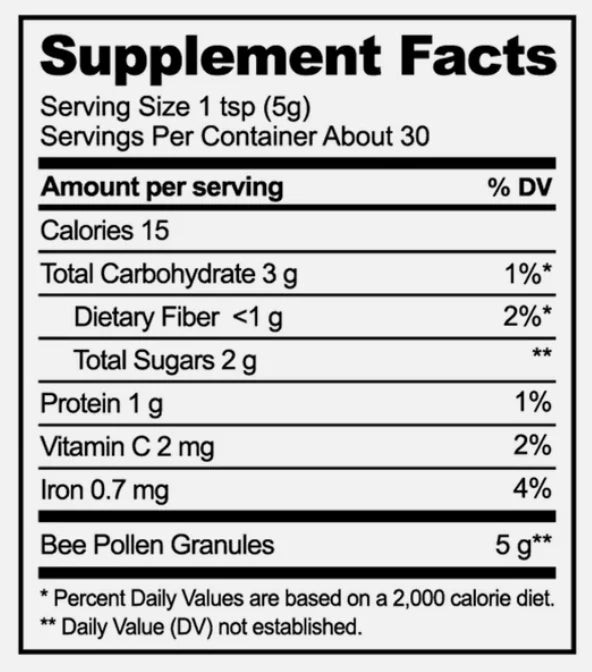 Bee Pollen Nature's Energy 10oz