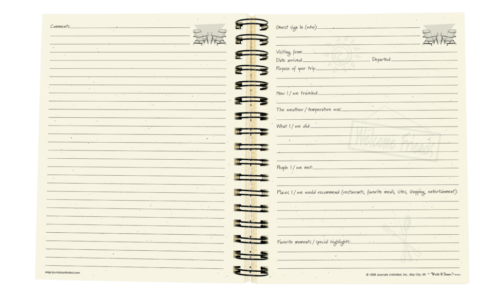 Guest Journal - Enjoy Your Stay! Visitor Journal