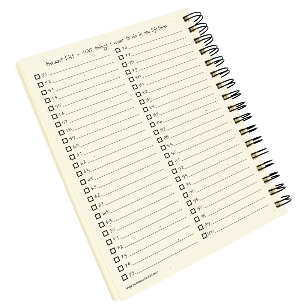 My Bucket List Journal