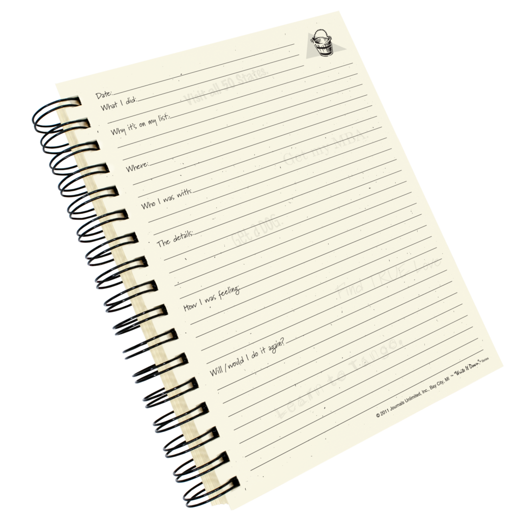 My Bucket List Journal