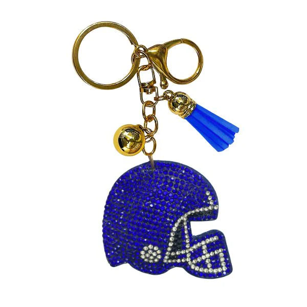 Rhinestones on Suede Keychain
