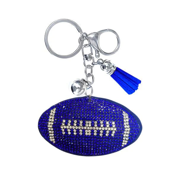 Rhinestones on Suede Keychain