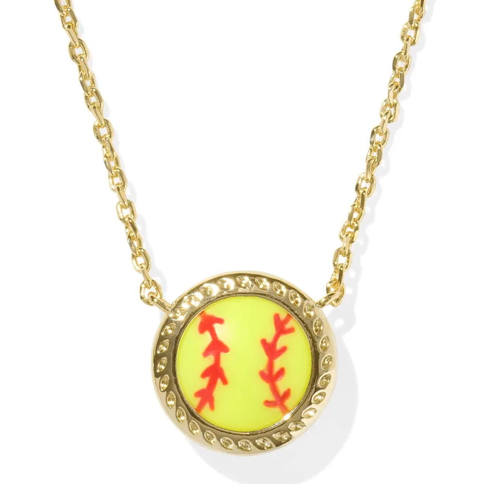 Softball Short Pendant Necklace