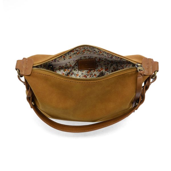 Effie Faux Suede Hobo w/ Removable Braided Strap