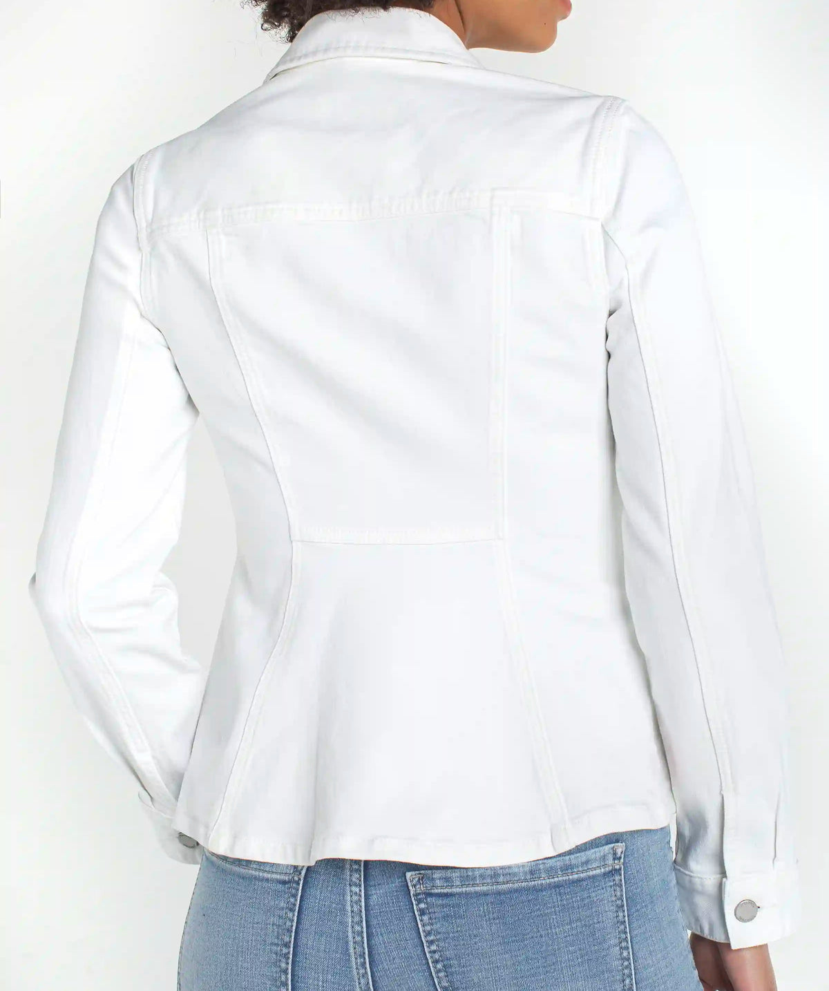Bright White Fit And Flare Trucker Jacket