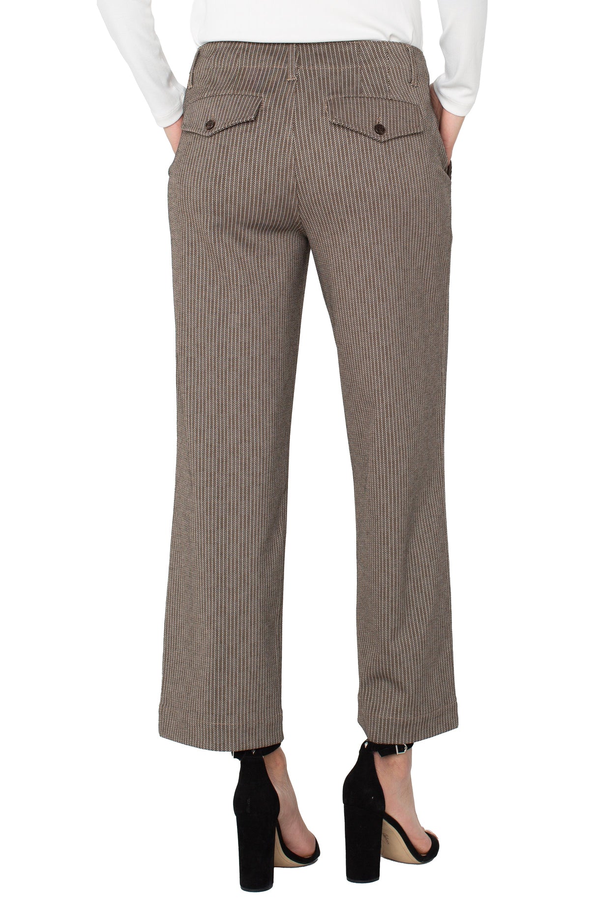 Wide Leg Crop Trouser w/ Flap Pkts