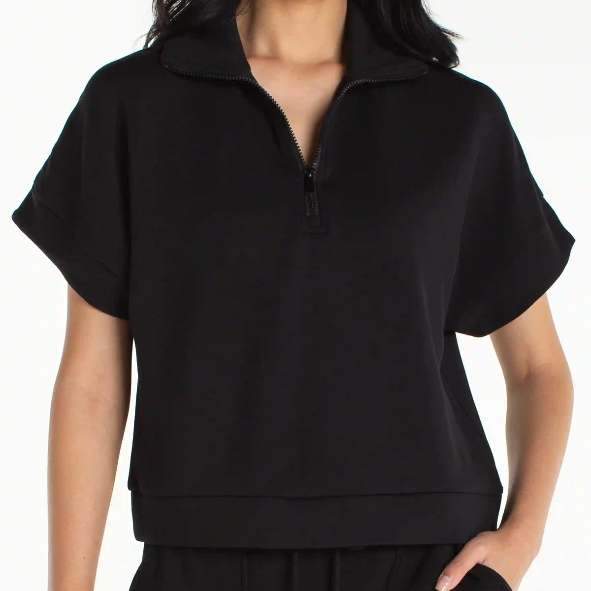 Half Zip Popover Top