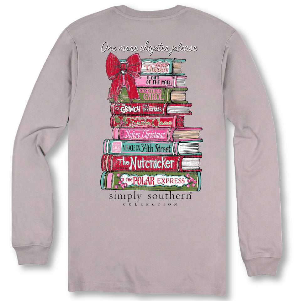 Xmas Books Driftwood Grey LS Shirt