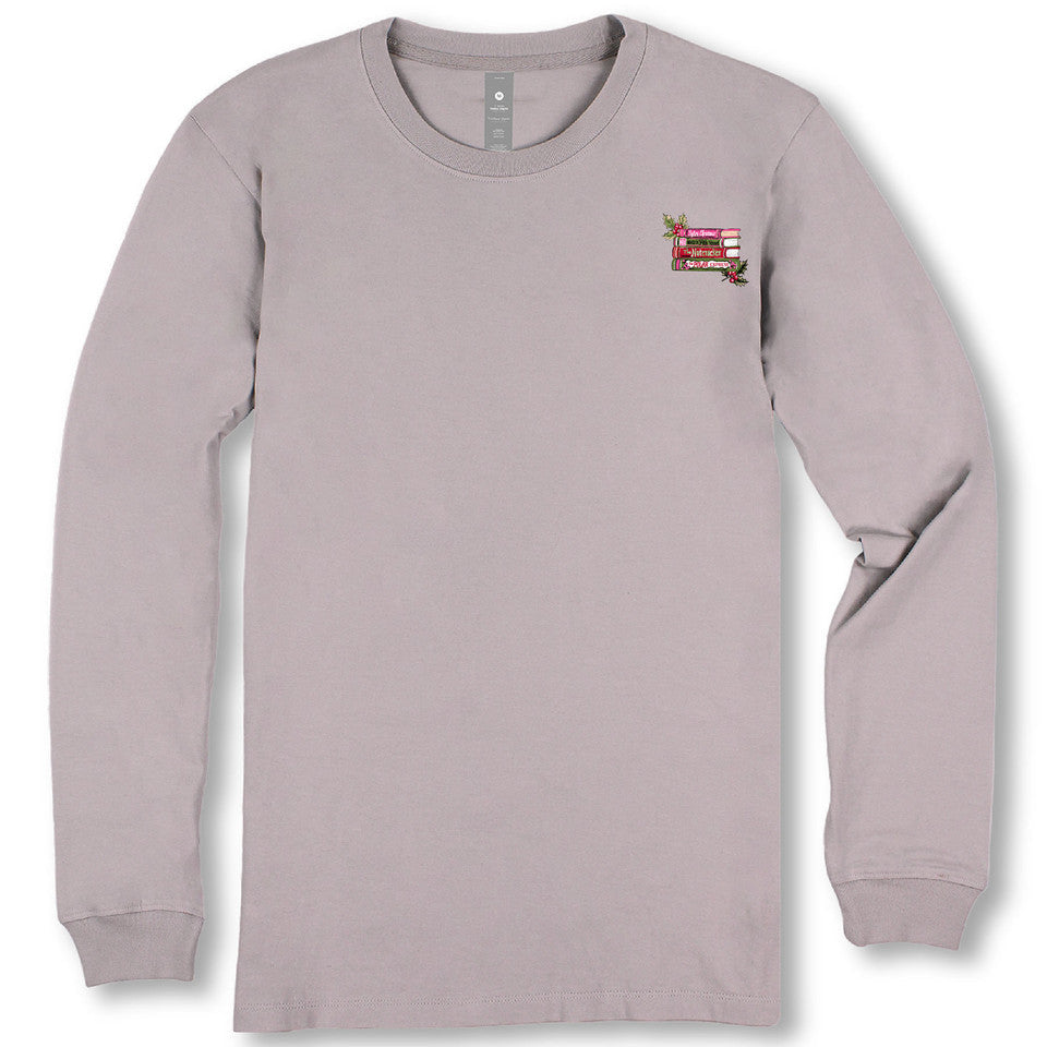 Xmas Books Driftwood Grey LS Shirt