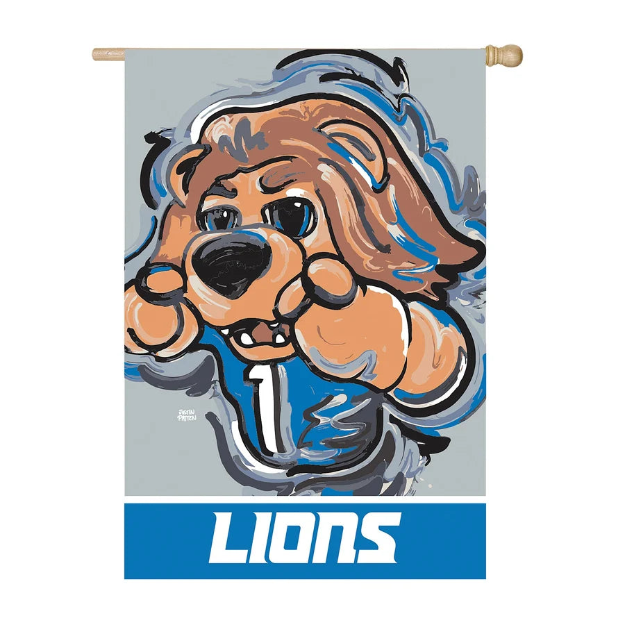 Detroit Lions Justin Patten Flag House Size