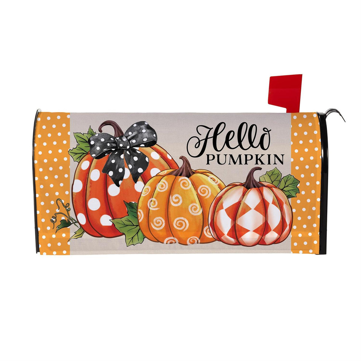 Patterned Pumpkin Mailbox Cover