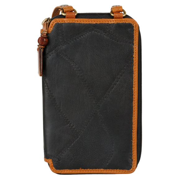 Prism Grey Cellphone Crossbody Wallet Vaan &amp; Co