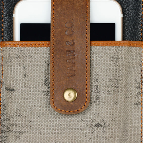 Prism Grey Cellphone Crossbody Wallet Vaan &amp; Co