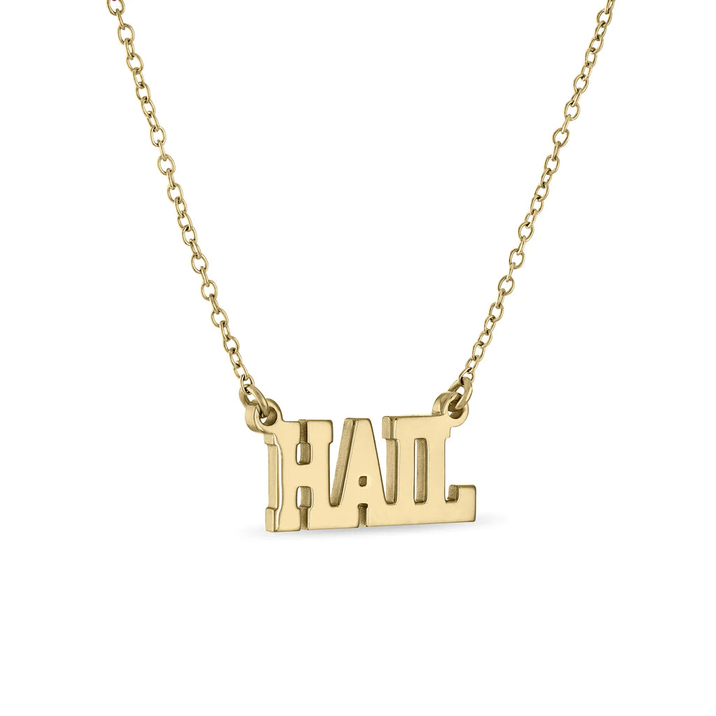 Michigan HAIL Gold Plated Necklace