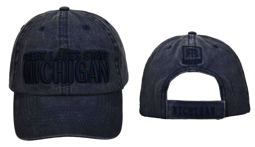 Denim Great Lakes State Embroidered Ball Cap