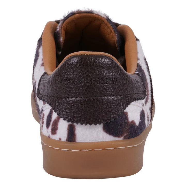Women's Milan Cow Print Lace Up Sneakers